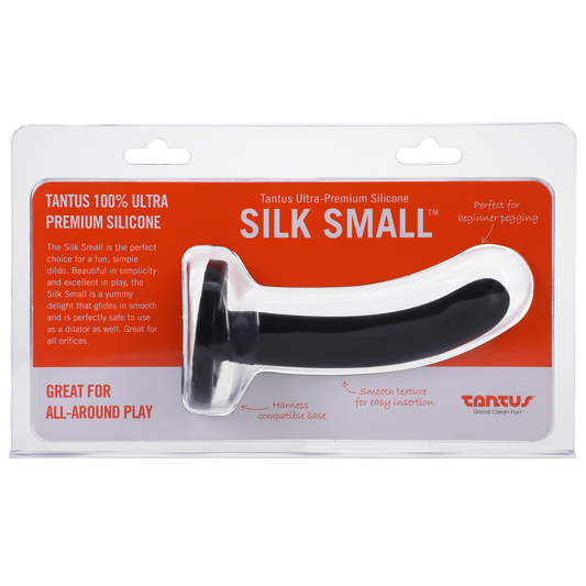 Tantus Silicone Silk Small Silicone Dildo Black