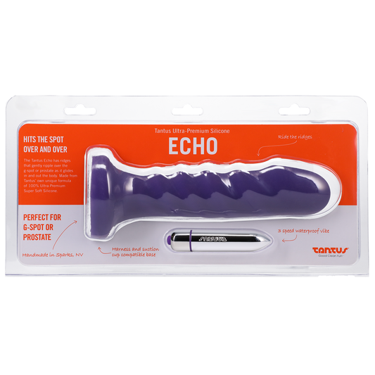 Tantus Silicone Echo Silicone Vibrator Midnight Purple