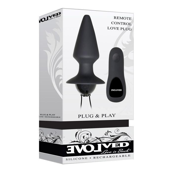 Evolved Novelties Plug & Play Butt Plug Vibrator With Remote Control