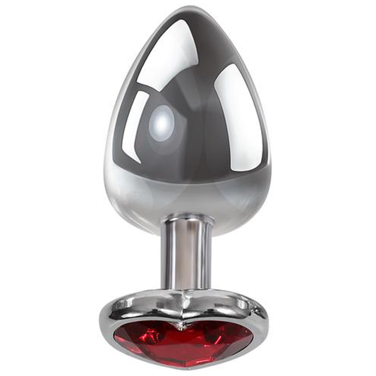 Adam & Eve Large Red Heart Gem Anal Plug