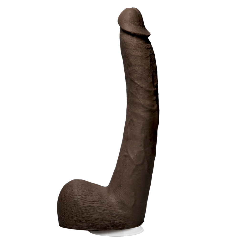 Doc Johnson Signature Cocks - Isiah Maxwell - 10 Inch ULTRASKYN Cock with Removable Vac-U-Lock Suction Cup - Chocolate