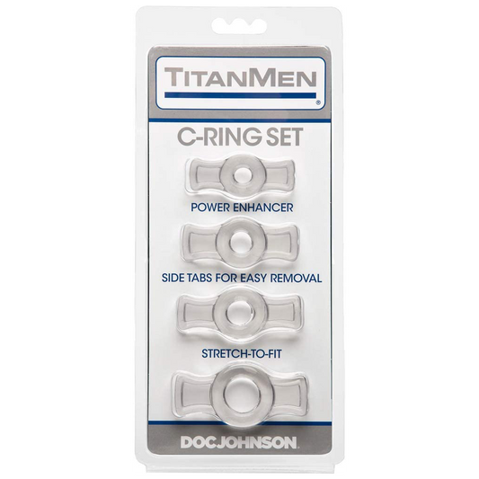 Doc Johnson TitanMen - Cock Ring Set - Clear